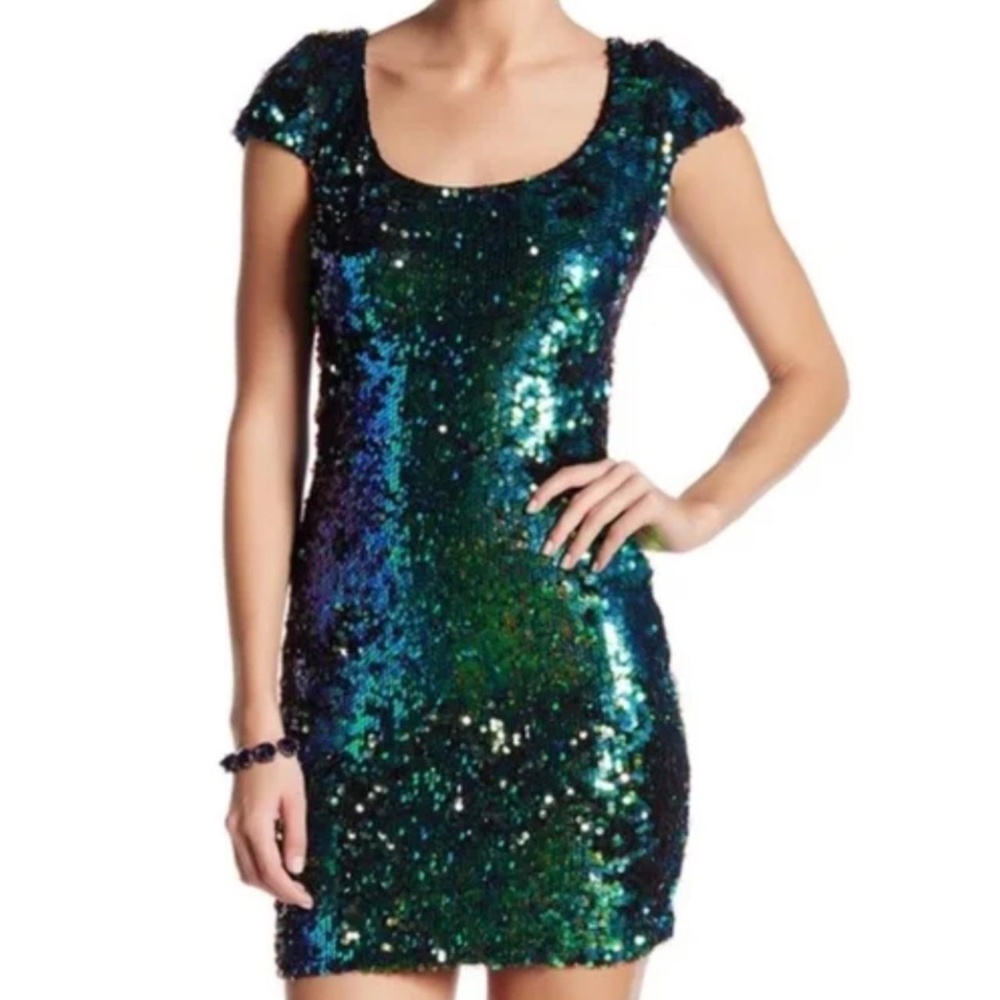 Dress the Population Sequin Mini Dress Size XS